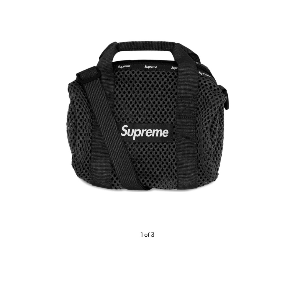 Supreme mesh mini duffle in Black